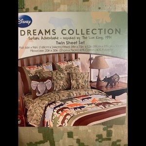 Disney Safari Twin Sheet Set -Inspired by The Lion King 1994
